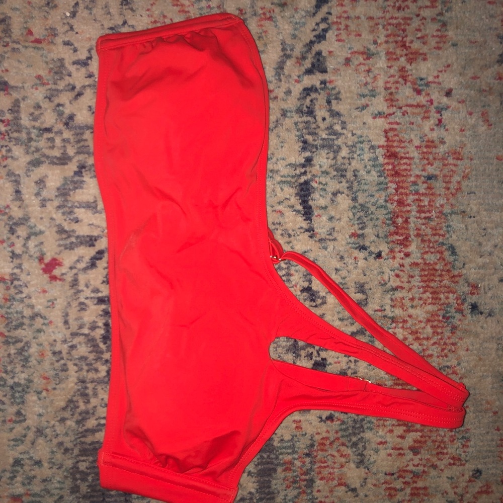 Orange xhilaration bikini top